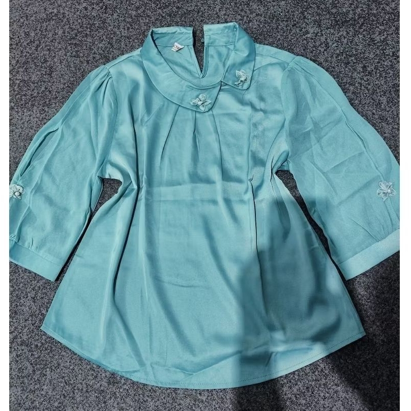 Blouse Satin Mewah/Blouse Kondangan Satin Tosca