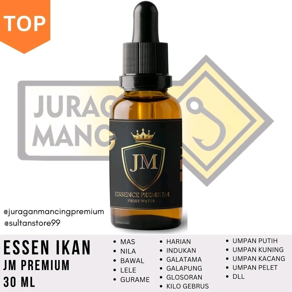 ESSEN IKAN SUPER GACOR JM PREMIUM 30 ML | ESSEN IKAN AIR TAWAR | ORIGINAL