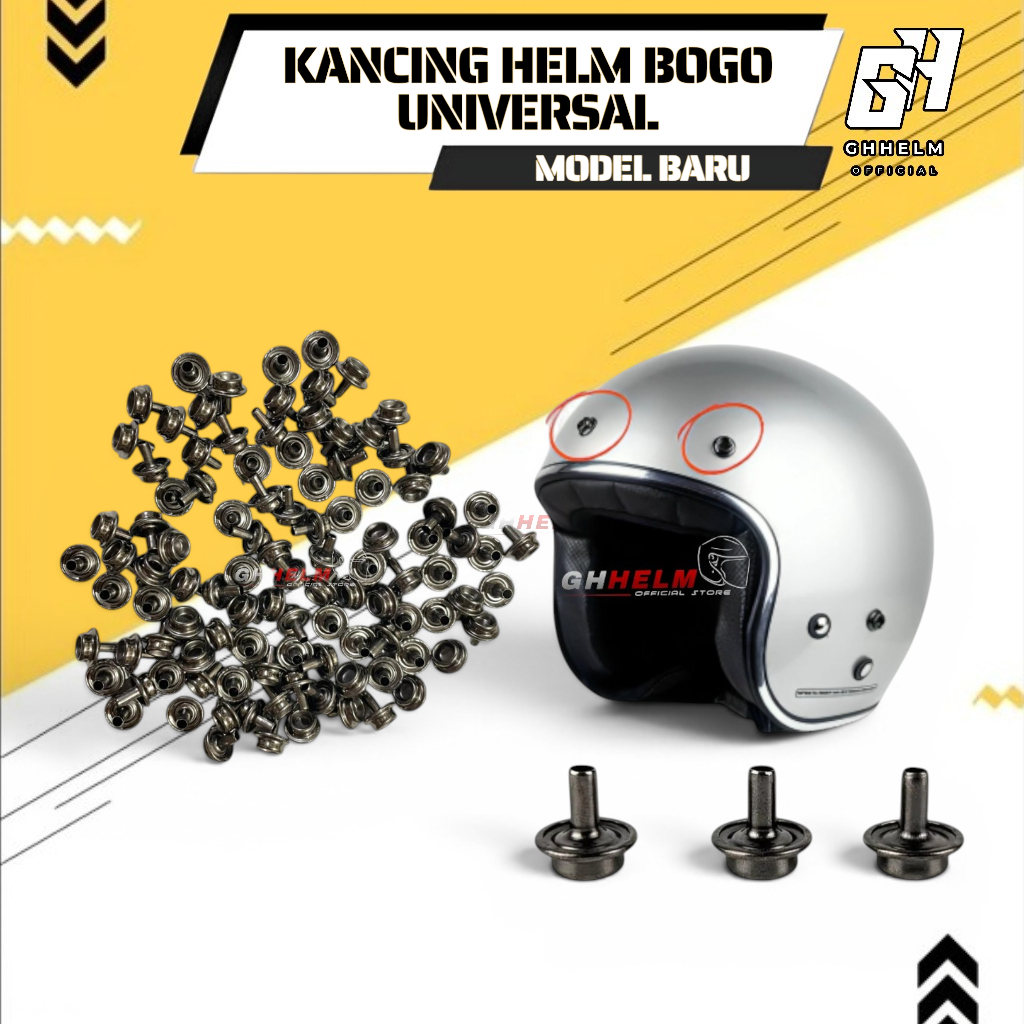 KANCING HELM BOGO UNIVERSAL 1 SET ISI 3 PCS