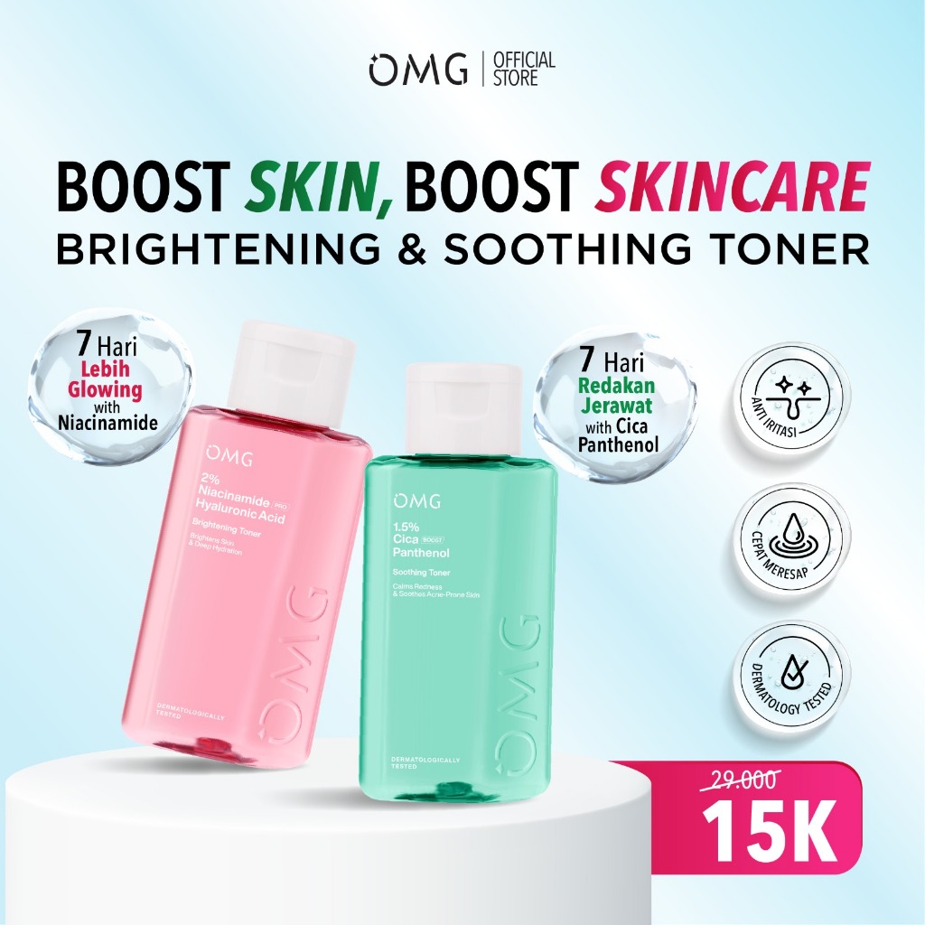[EXCLUSIVE TOP CREATOR] OMG Oh My Glow Brightening & Soothing Toner - Mencerahkan, Menenangkan, Meng