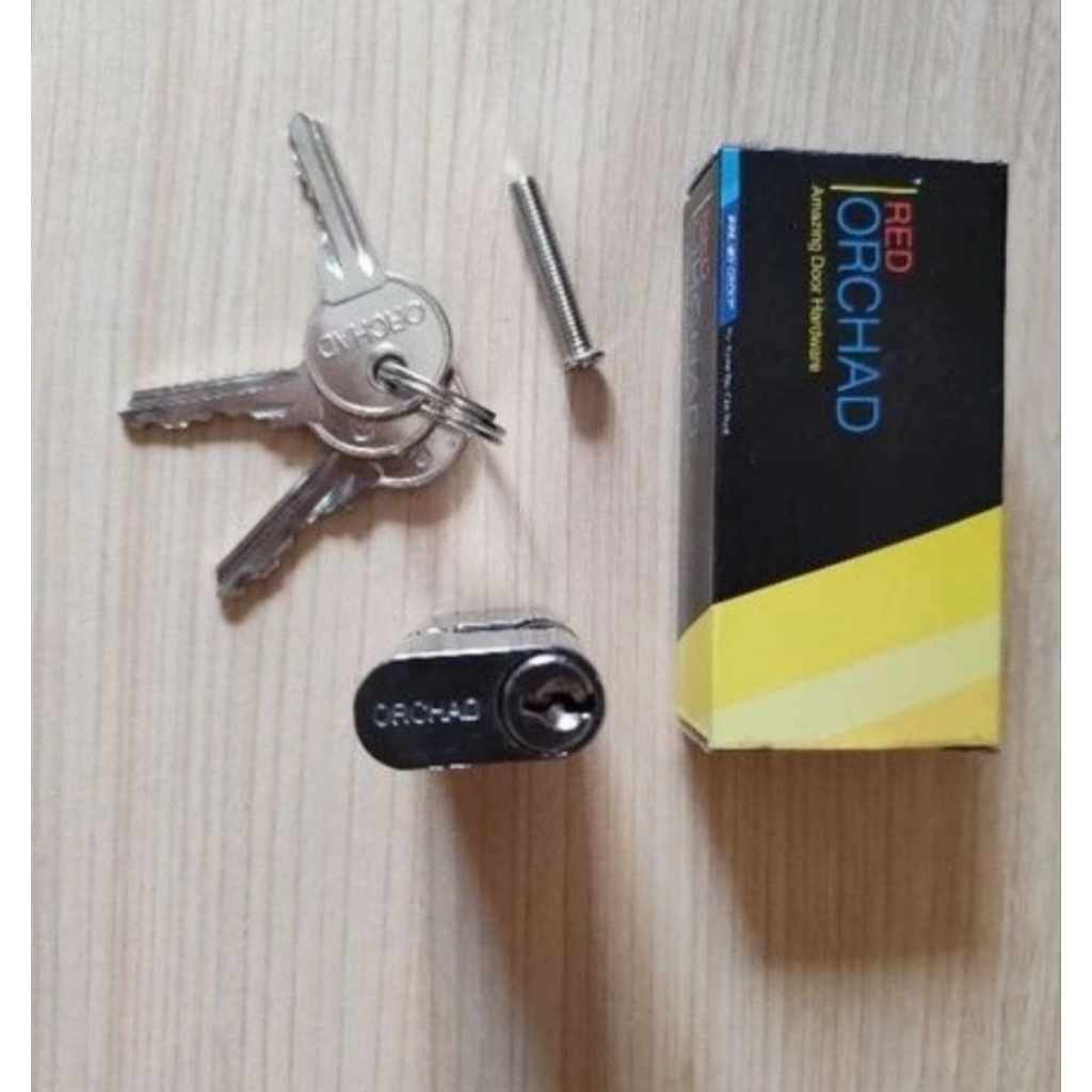 ORCHAD Silinder kunci pintu aluminium dan anak kunci pintu aluminium Oval