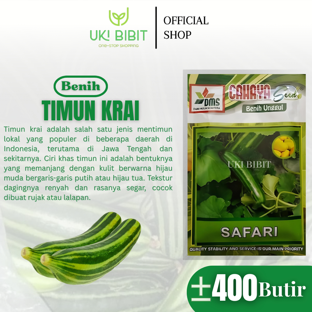 Kemasan Original | Benih Biji Timun Krai | Timun Krai Lalap | Mentimun Krai