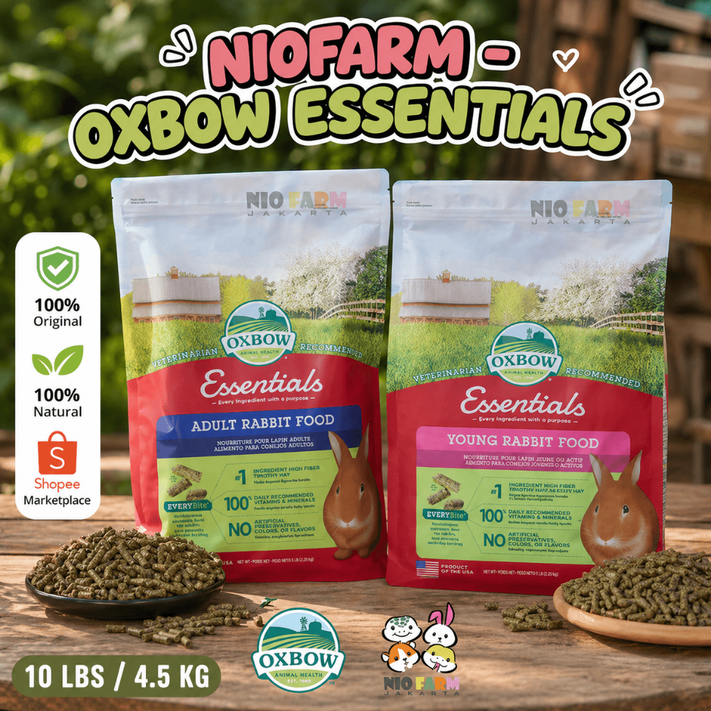 NIOFARM - OXBOW ESSENTIALS Pelet Kelinci Rabbit REPACK 10 LBS / 4.5 KG Young and Adult / PELET Oxbow