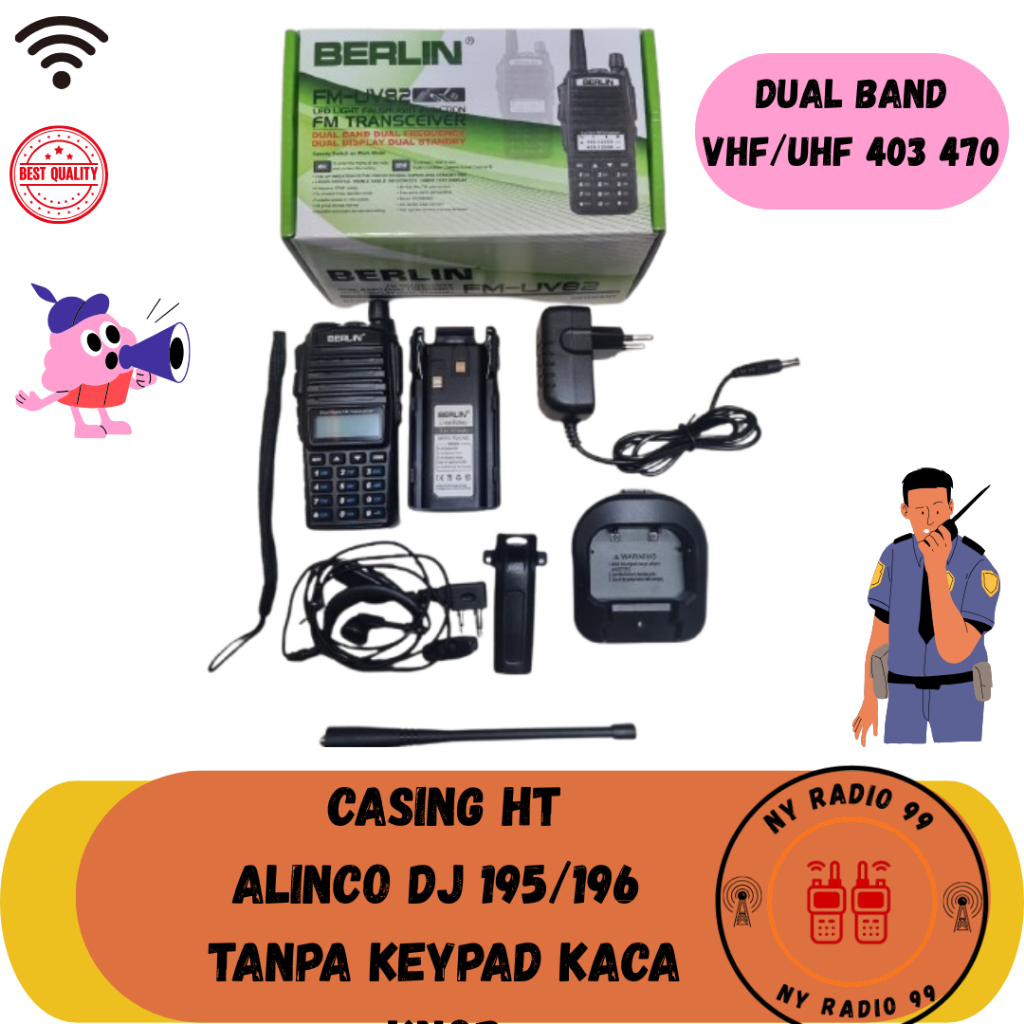 HT BERLIN UV82 DUAL BAND VHF UHF LENGKAP HANDSFREE HT BERLIN UV 82 VHF UHF