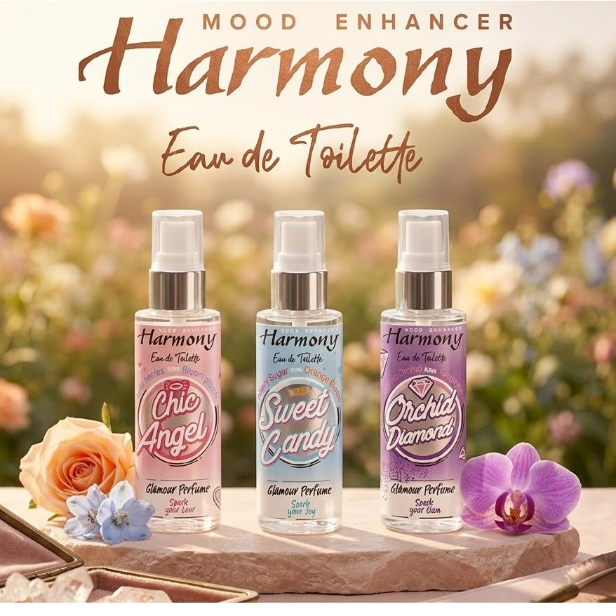 MINYAK WANGI HARMONY 100ML / HARMONY BODY PARFUM 100ML / PARFUM HARMONY BOTOL PLASTIK