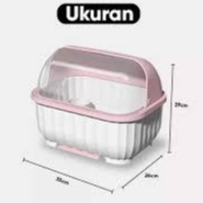 Rak Piring Plastik GSF - Desain Ergonomis, Kapasitas Besar, Penutup Rapat