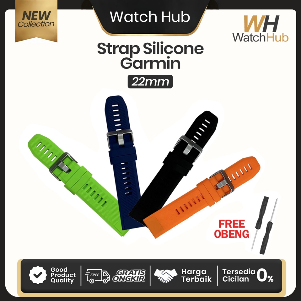 Rubber Strap Tali Karet Jam Tangan Garmin Approach S60 S62 S70 D2 Delta D2 Mach 1 2