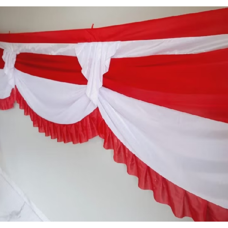 BACKGROUND MERAH PUTIH BENDERA BEGRON  MERAH PUTIH PANJANG 8METER BENDERA BACKGROUND