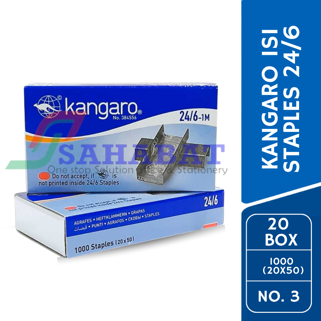 KANGARO ISI STAPLES NO. 24/6   / ISI STAPLES NO. 3