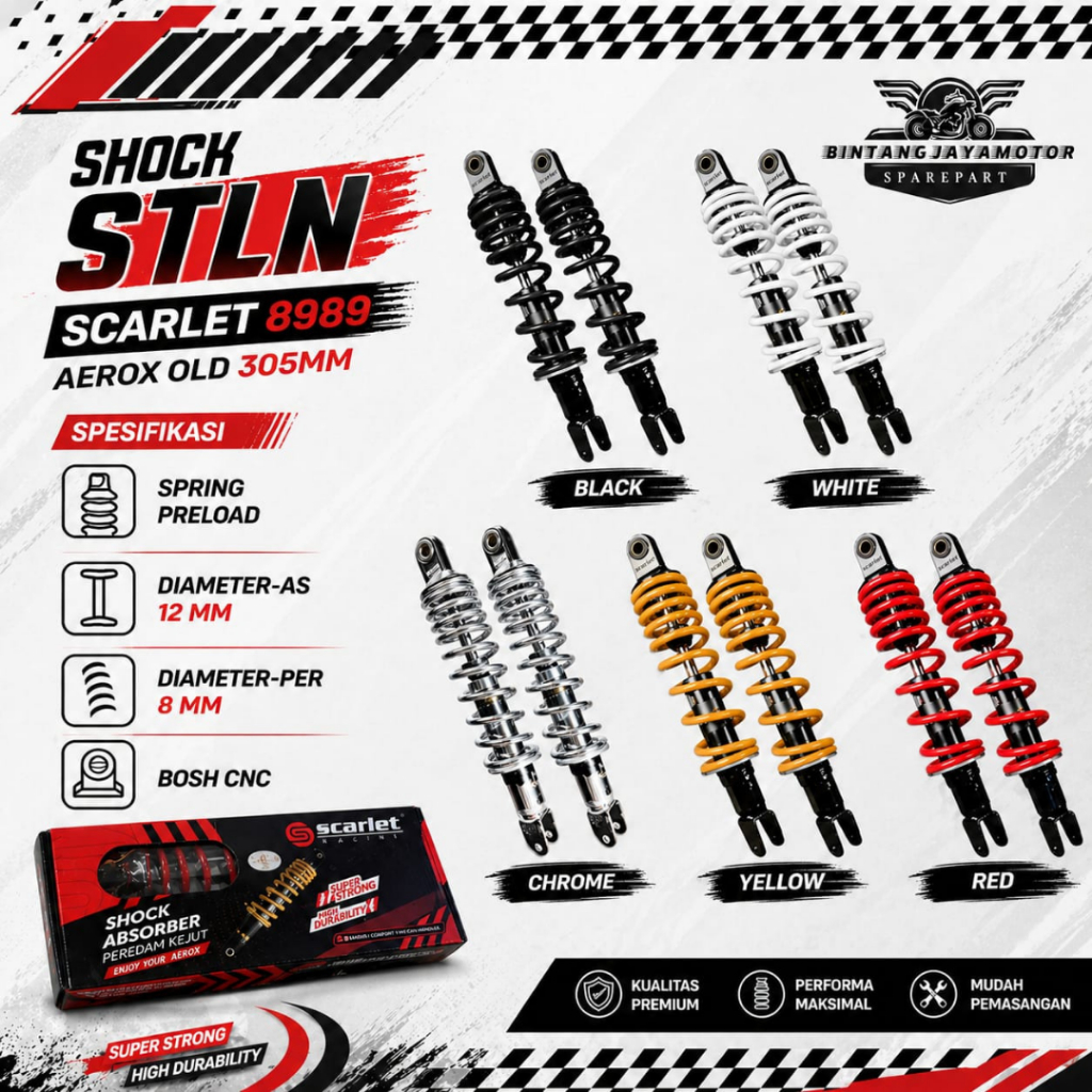 Shockbreaker STLN 8989 Aerox Old 305mm "Original Scarlet"