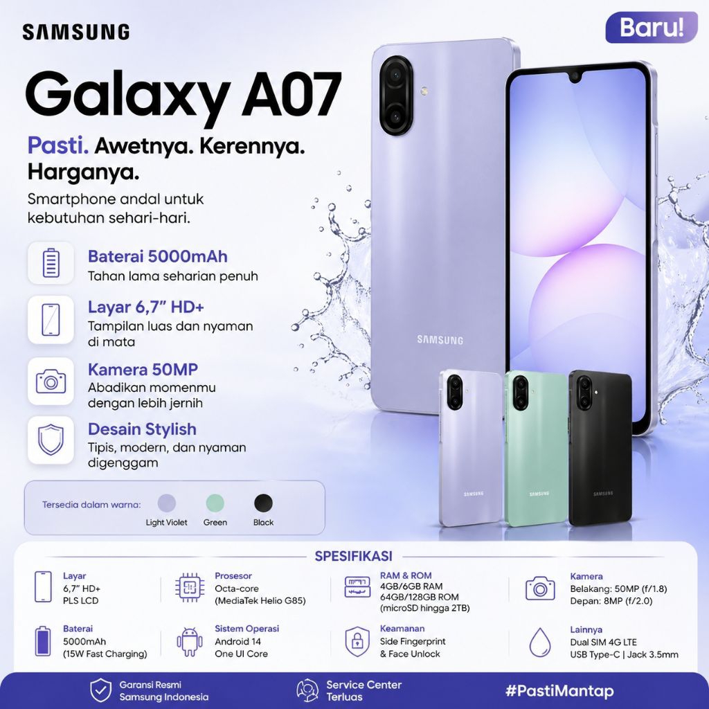 Samsung Galaxy A07 RAM 6/128