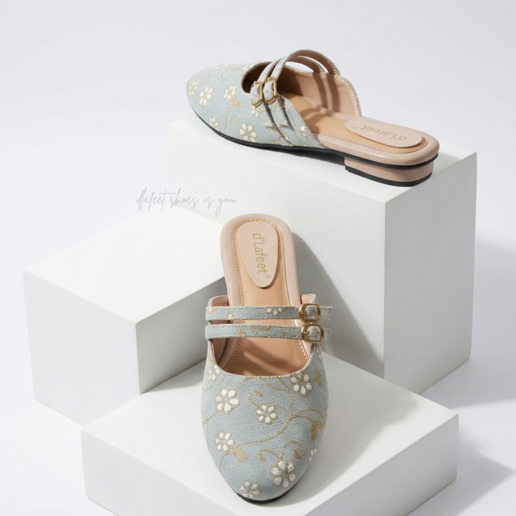 D'Lafeet Shoes Woman Mules - Mahira Light Jeans
