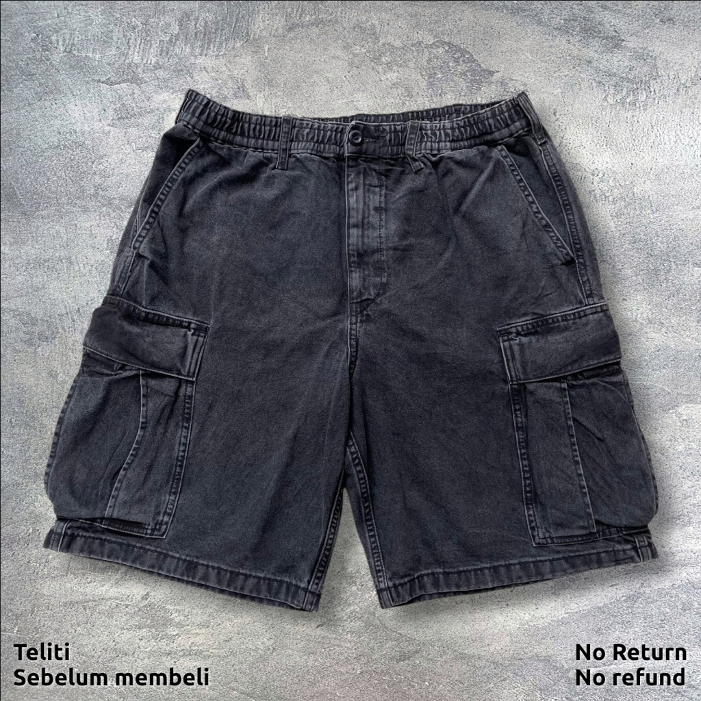 Celana Pendek Denim Wide Cargo Gu Uniqlo