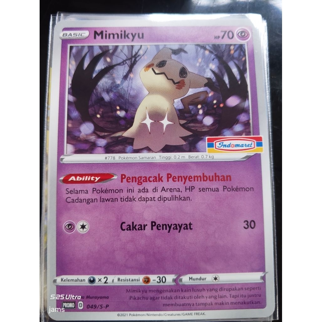 Pokemon Mimikyu holo indomaret ind