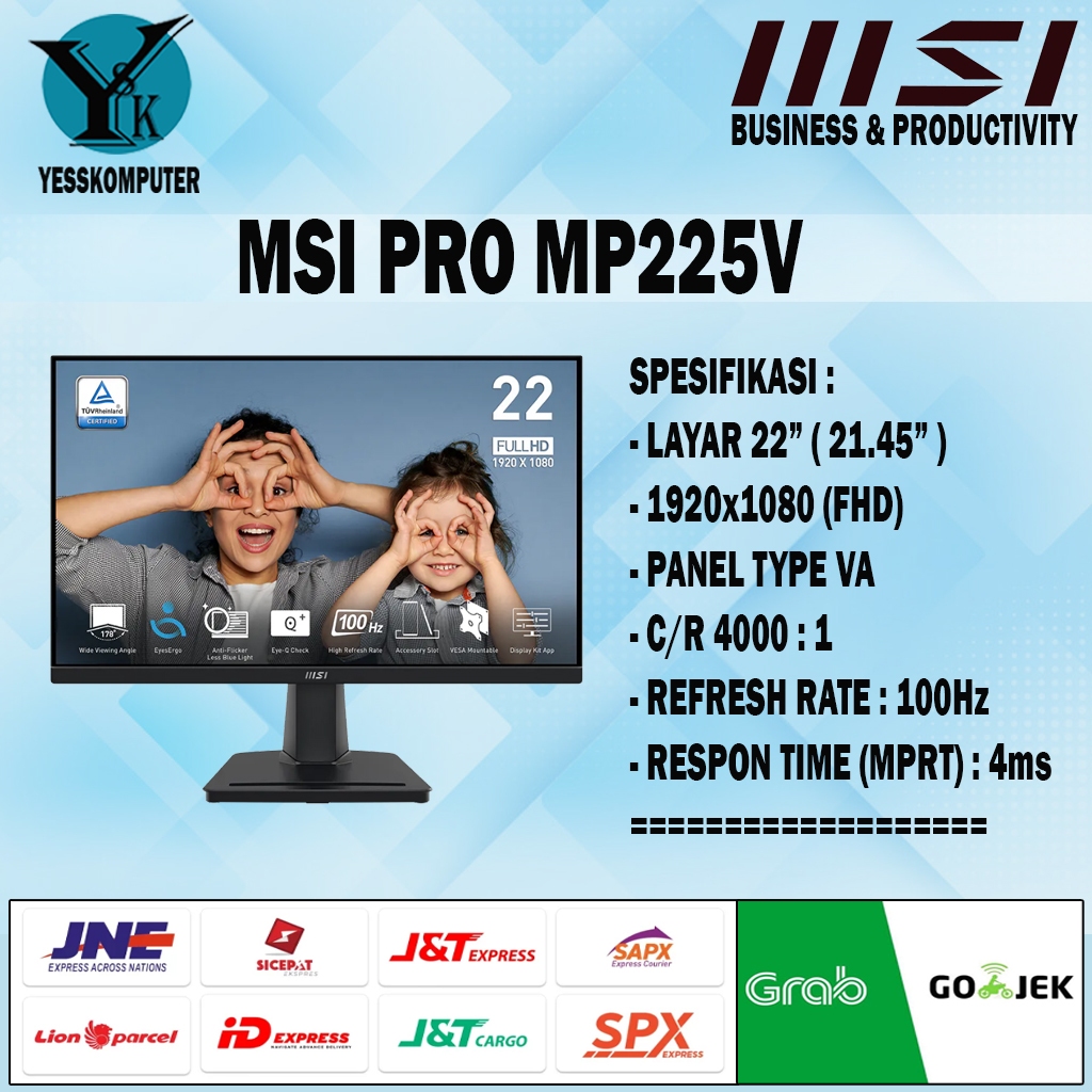 LED MONITOR 22 INCH MSI PRO MP225V FHD