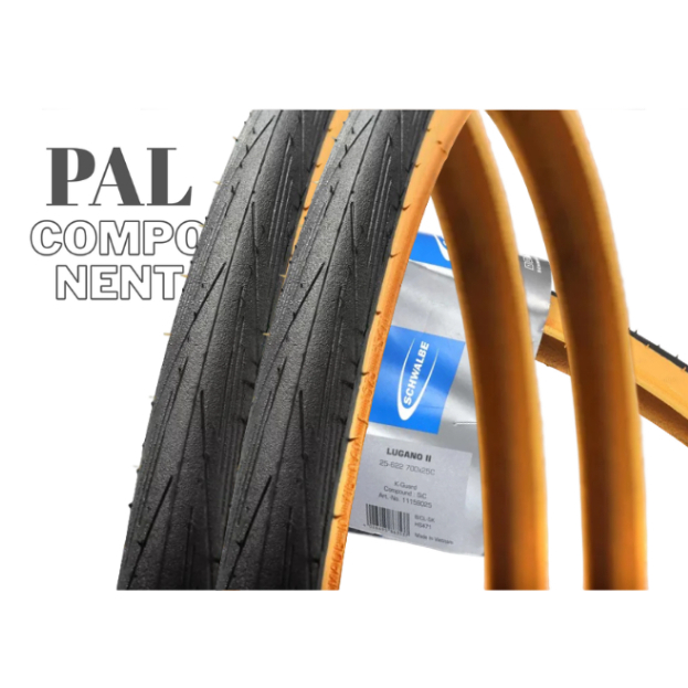 Ban Luar Sepeda Schwalbe Lugano II 2 Ukuran 700x25c Gumwall