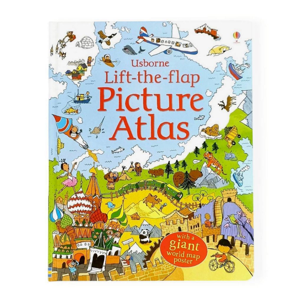 Usborne Lift-the -flap Picture Atlas with a Giant World Map Poster