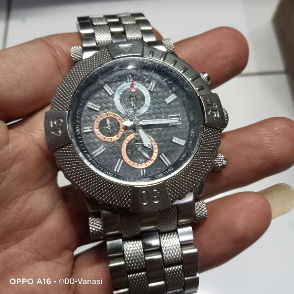 jam tangan pria westar chronograph all stainliss