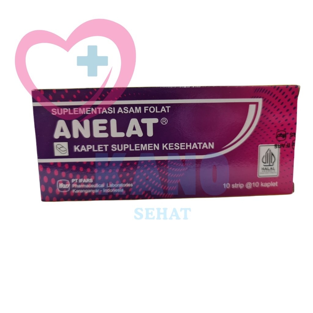 Suplemen Asam Folat Anelat 10 strip @10 Kaplet