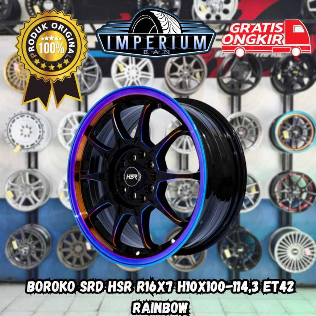 Velg Racing Model CE28 HSR BOROKO SRD R16 Pcd 5x100/114.3 pelek Untuk Mobil Ertiga xpander innova