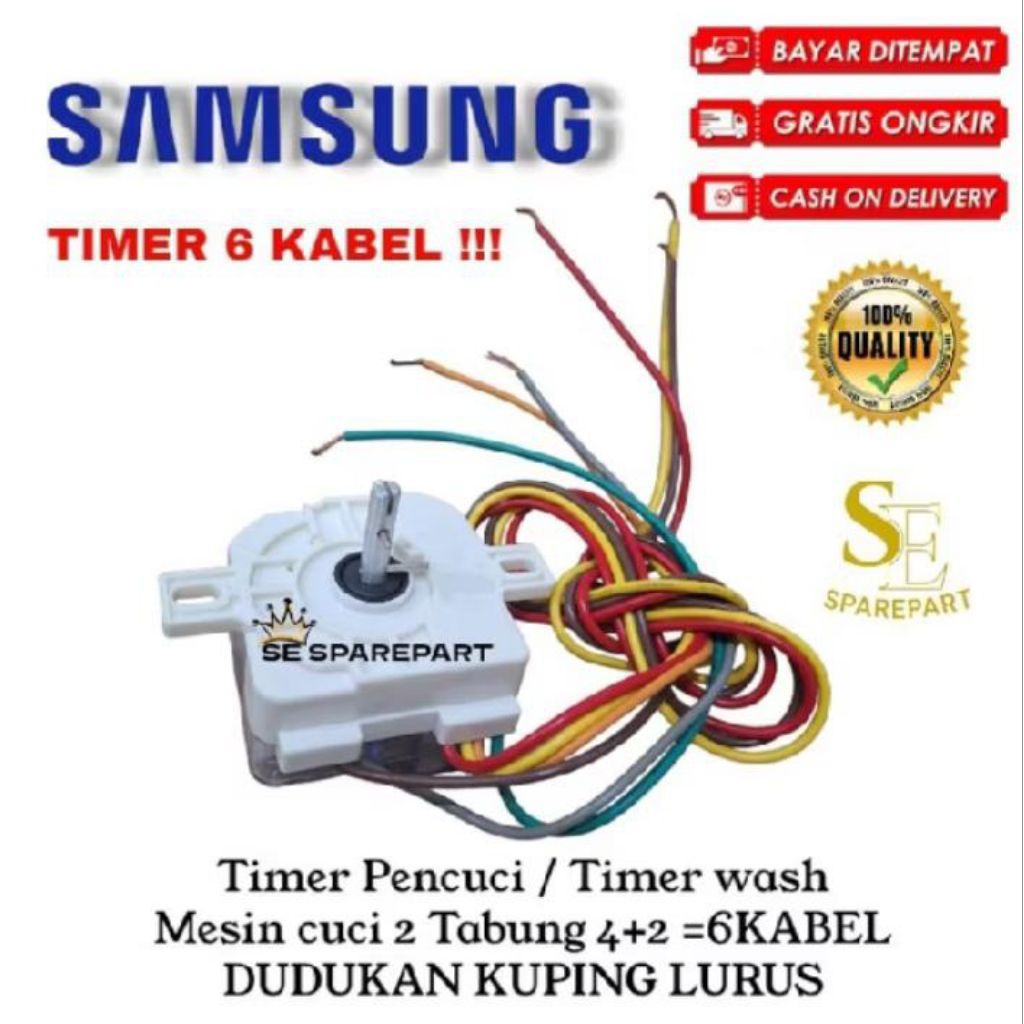 timer wash 6 kabel mesin cuci samsung 2 tabung - timer mesin cuci samsung 6 kabel