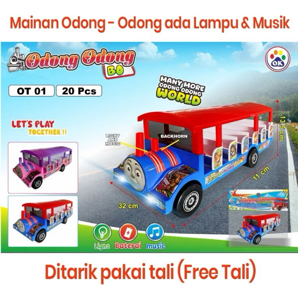 MAINAN ANAK ODONG-ODONG KERETA WISATA /MAINAN ANAK ODONG-ODONG LAMPU DAN MUSIC