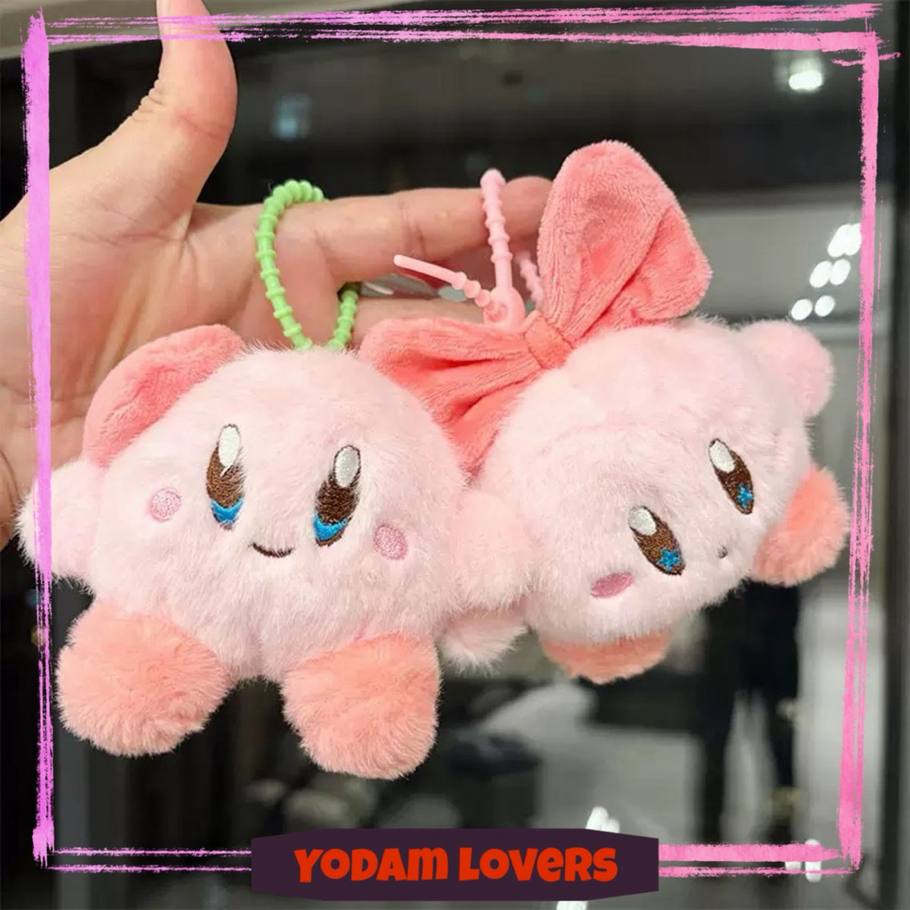 GANTUNGAN KUNCI LUCU KIRBY PINK CUTE KEYCHAIN PITA STRAWBERRY AKSESORIS TAS BAGCHARM