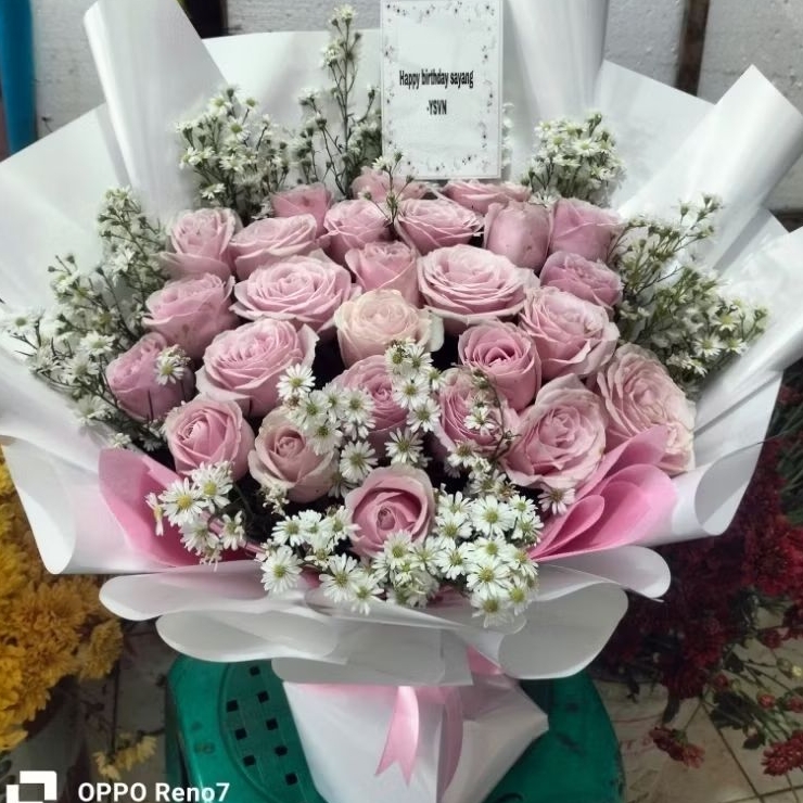 Buket Bunga Mawar Asli Segar/Buket Mawar Asli