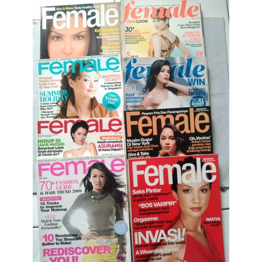 Majalah Fashion Desain FEMALE INDONESIA preloved majalah Bekas