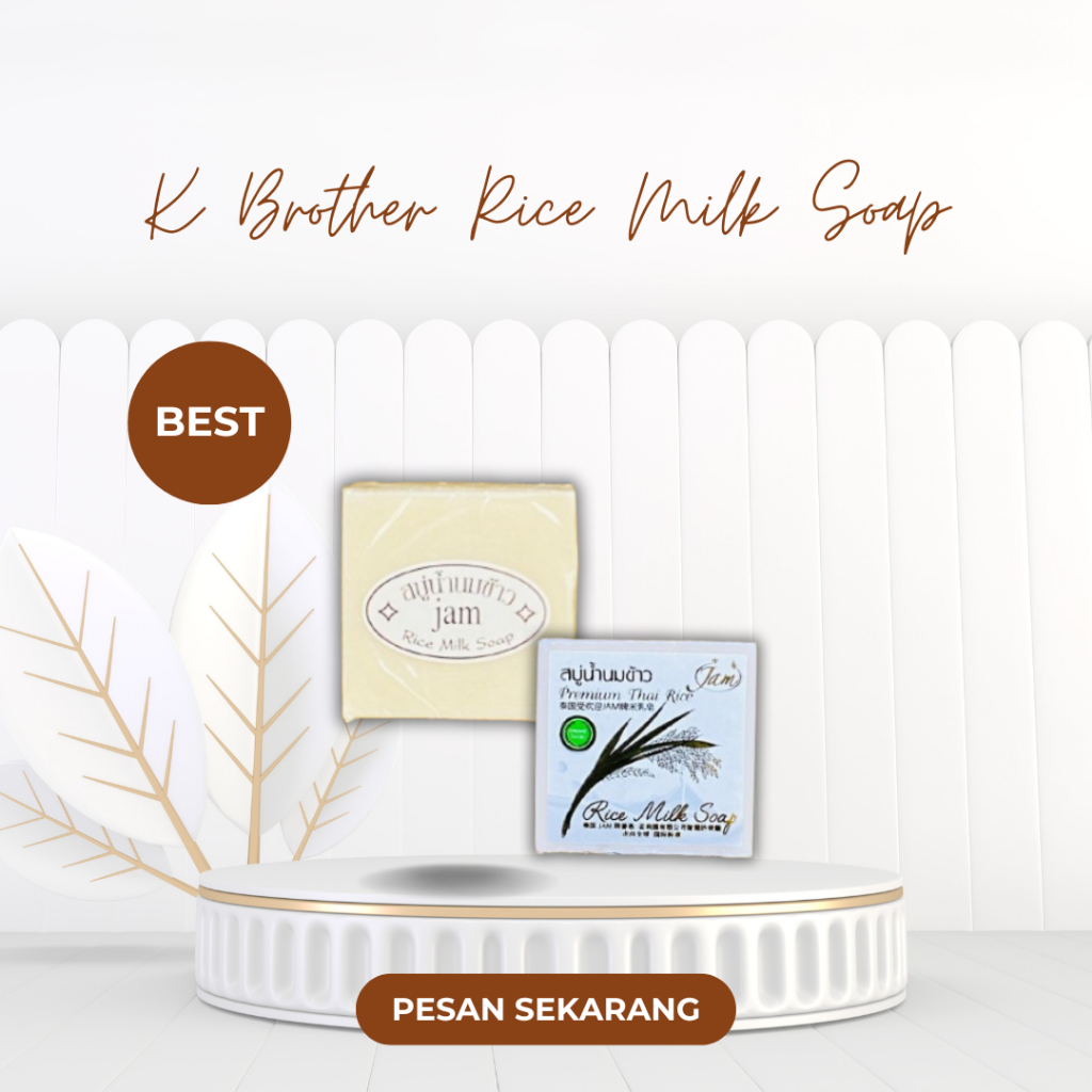 RICE MILK SOAP JAM GLUTA+COLLAGEN/SABUN BERAS JAM  ORIGINAL THAILAND  (HARGA SATUAN)