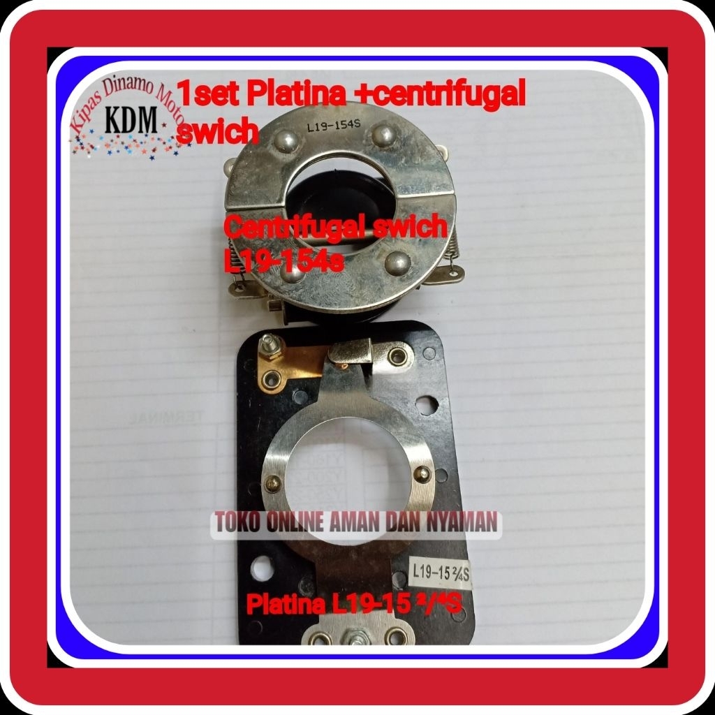 1 Set Platina L19-15²/4S + Centrifugal Swich L19-154S-Platina Dinamo