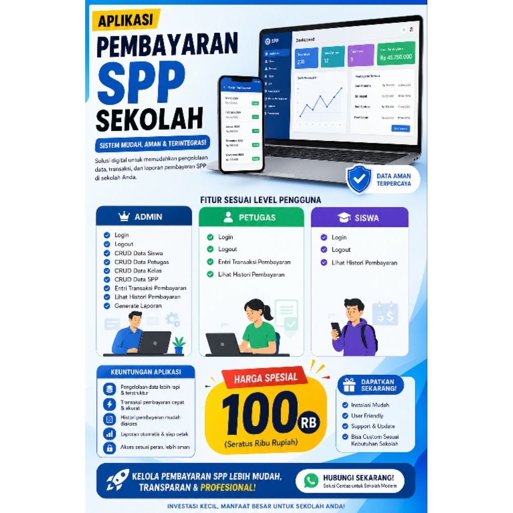 APLIKASI WEBSITE SPP SEKOLAH LARAVEL #Aplikasi #Website