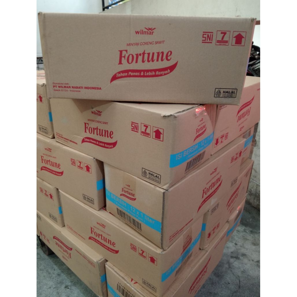 Minyak Goreng Fortune Bantal 1 Liter  1 Dus - Praktis