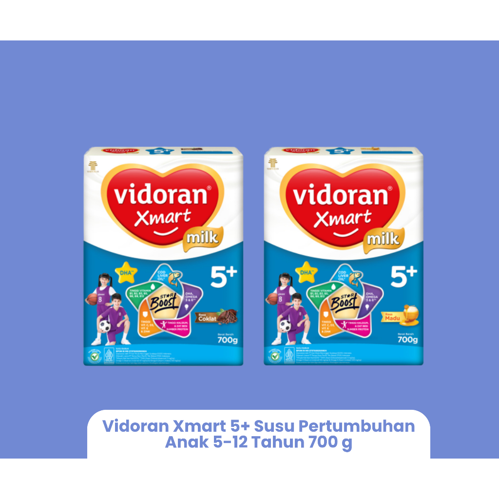 Vidoran Xmart 5+ Susu Pertumbuhan Anak 5-12 Tahun 700 g