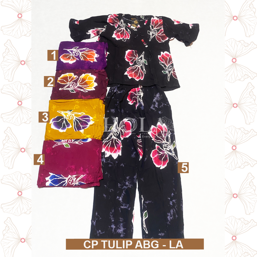 HOLA_FASH | SETELAN CP ABG BATIK TULIP, ONESET ABG, BATIK RUMAH, BATIK RAYON