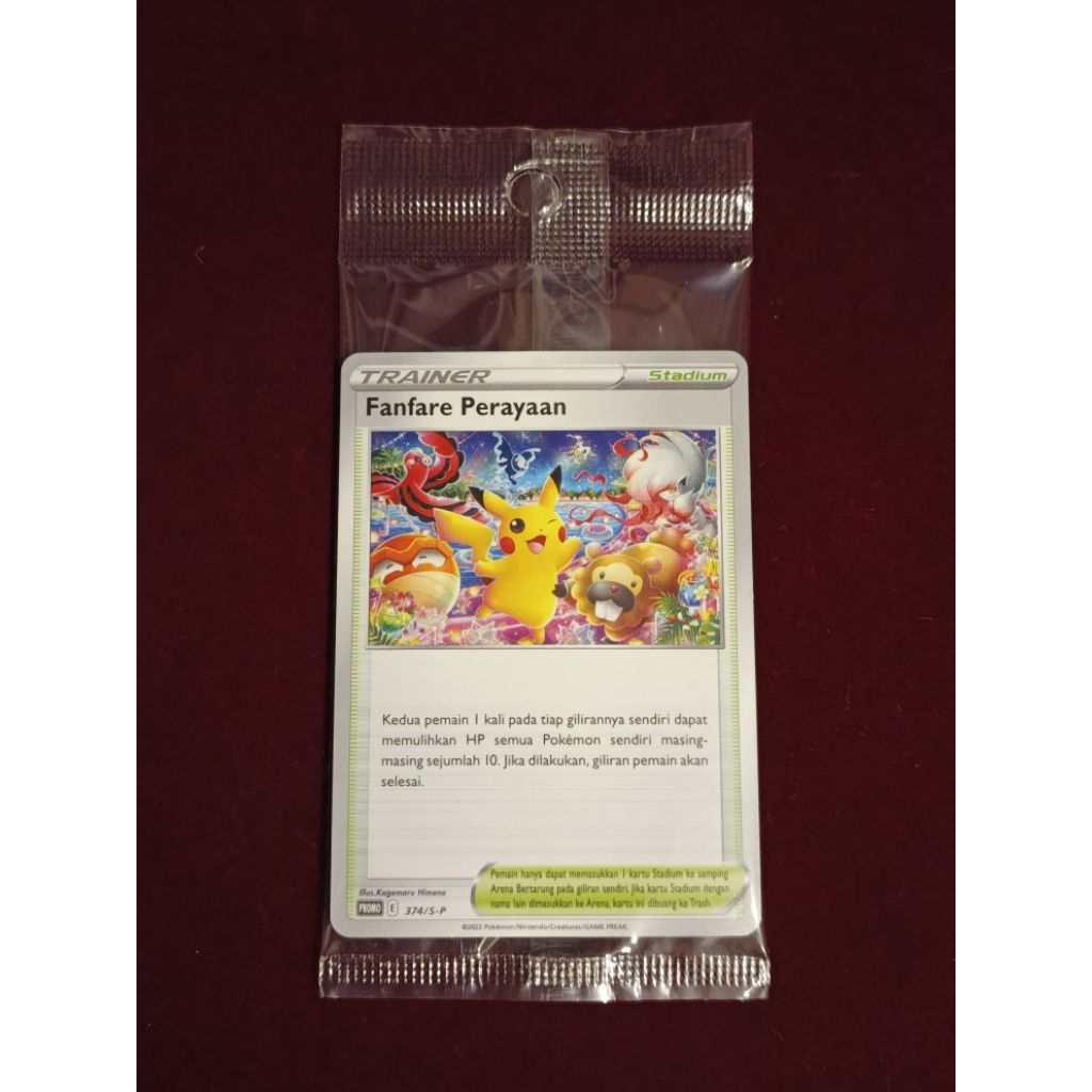 Booster Pack Promo Festival Fanfare Perayaan Sealed 374/S-P Kartu TCG Pokemon Cards Pikachu Hits Cub