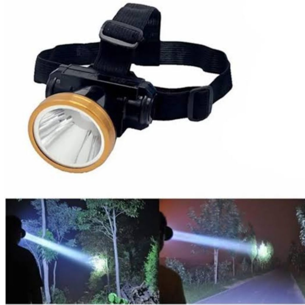 Luby Senter Kepala LED Rechargeable dengan Baterai Tahan Lama dan Cahaya Putih