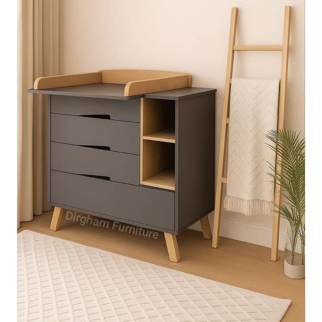 Baby Tafel Meja Ganti Popok Bayi Bonus Matras/Bantalan