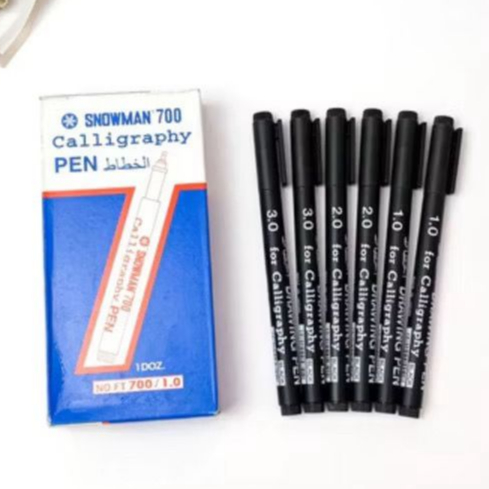 1 Pack Snowman Calligraphy Drawing Pen FT-700 1,0 - 3,0 / PULPEN FOUNTAIN KALIGRAFI
