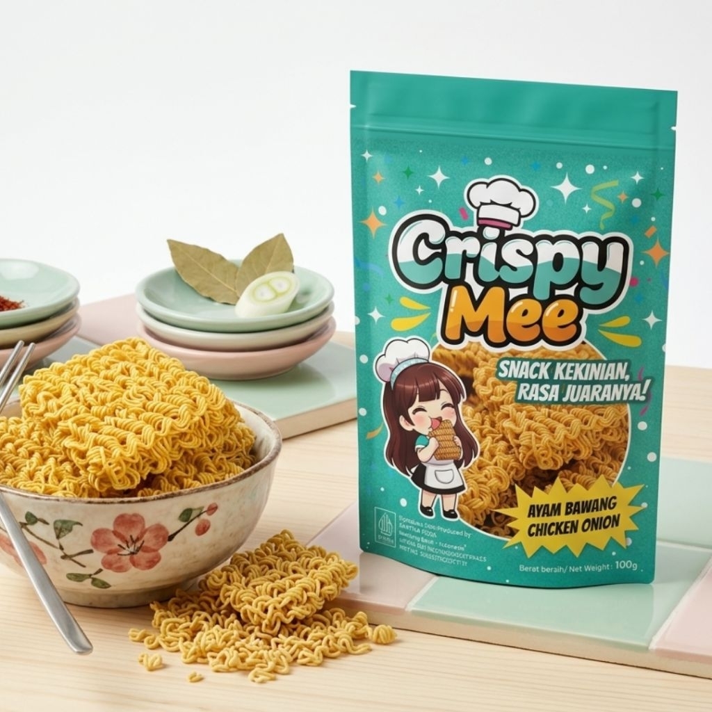 Crispy Mee Mie Kremes Mie Kriuk Mie Rasa Mee Ayam Bawang 100g