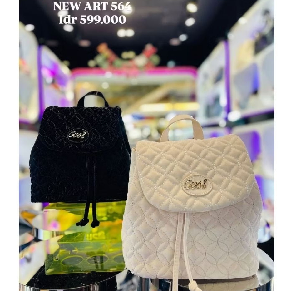 [Bisa COD] Ready Tas Ransel Backpack Gosh Original New art 564 Black Beige