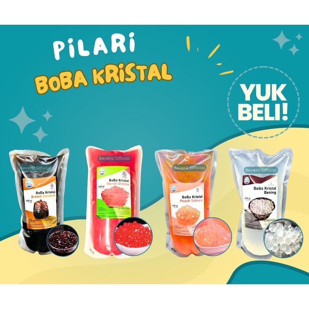 pilari Boba kristal 1 kg varian.