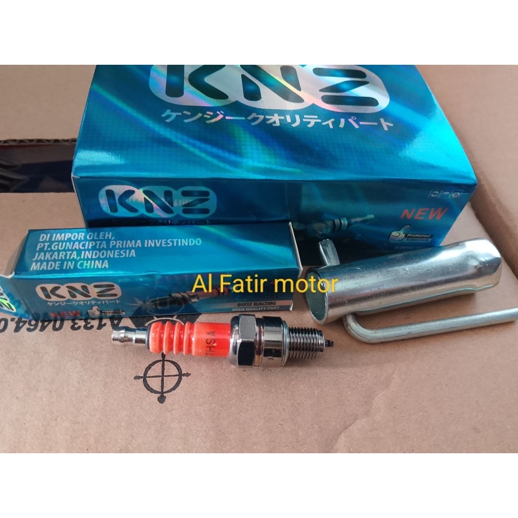 kunci busi+ busi KNZ motor bebek metik Mio Mio sporty Vario beat beat fi