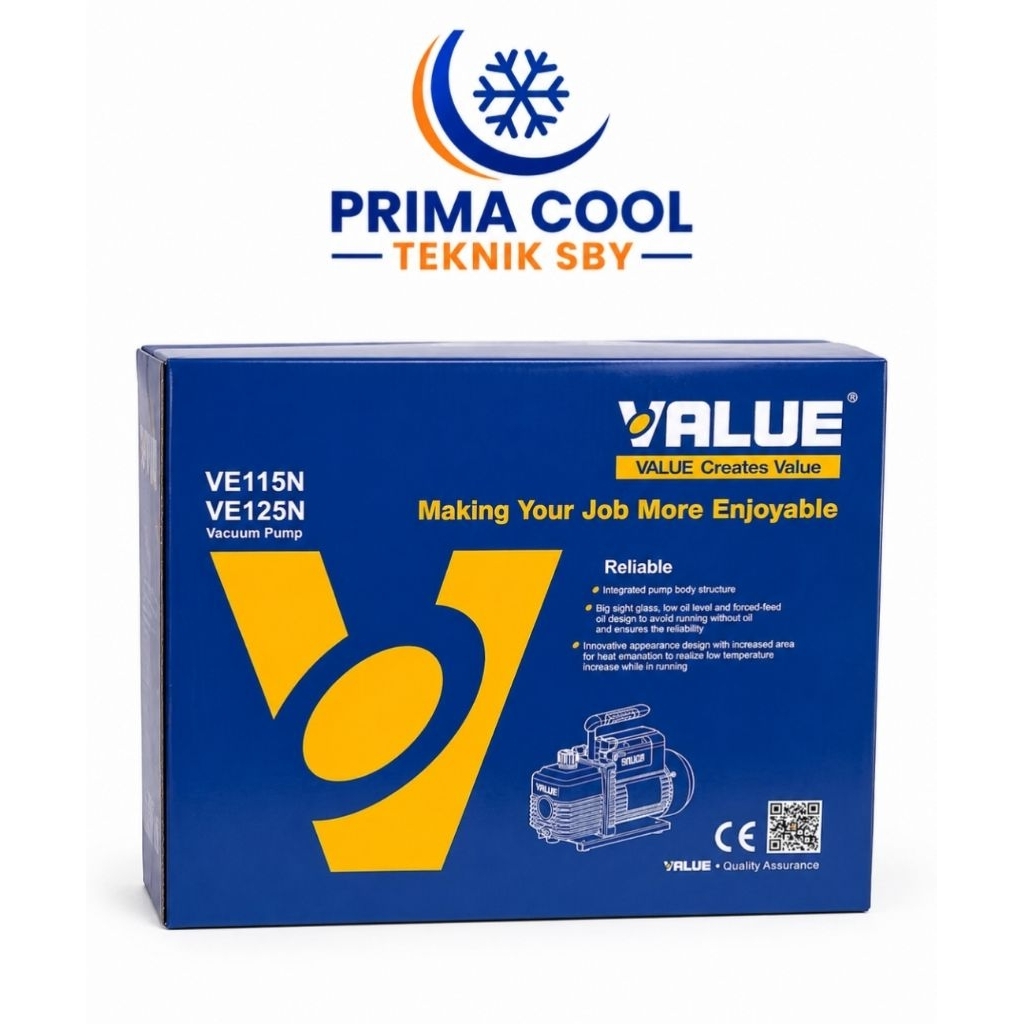 Vacum Pump AC Value VE 115 1/4 HP - Efisien, Kapasitas Besar, Termasuk Oli