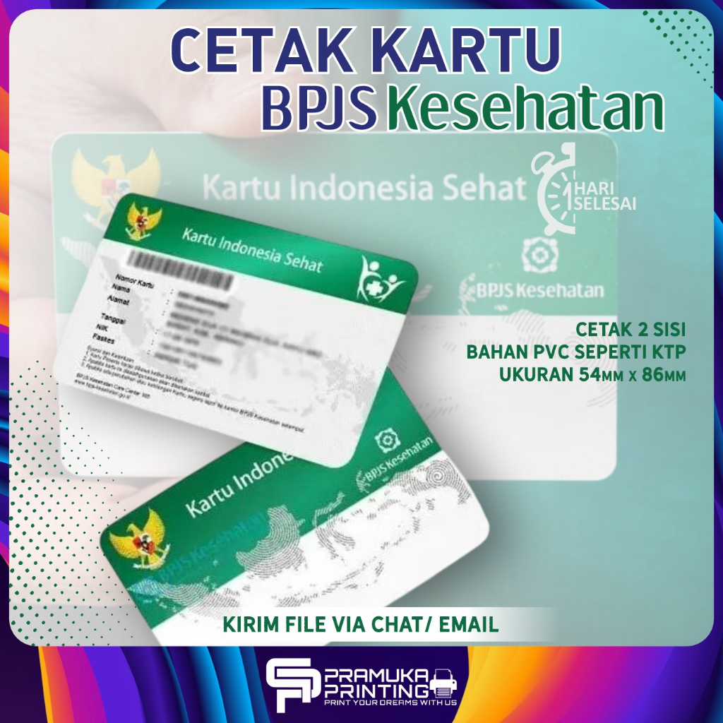 CETAK KARTU BPJS CETAK KARTU NPWP CETAK KARTU PARKIR BAHAN PVC