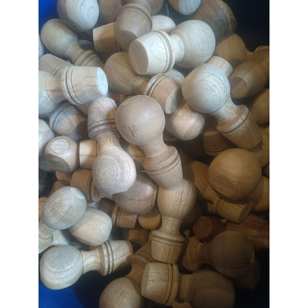 gagang stempel kayu bulat
