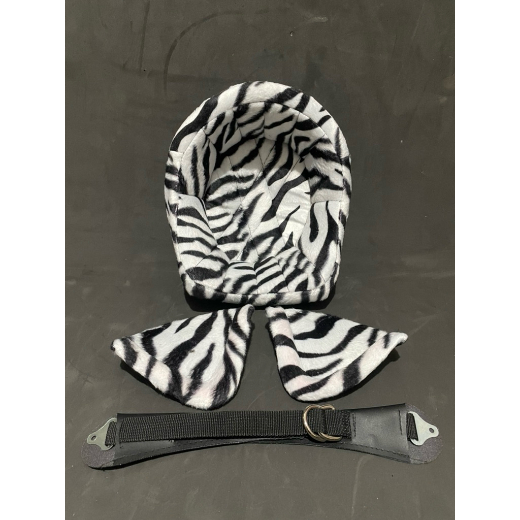 Busa Helm Slim Head TX 500 Motif Harimau Putih