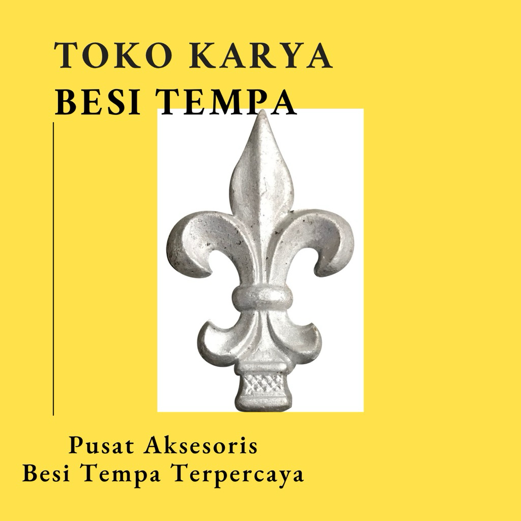 Ornamen Pagar Besi Tombak 14 / Ornamen Besi Tempa / Ornamen Pagar Besi dan Tralis / Aksesoris Besi T