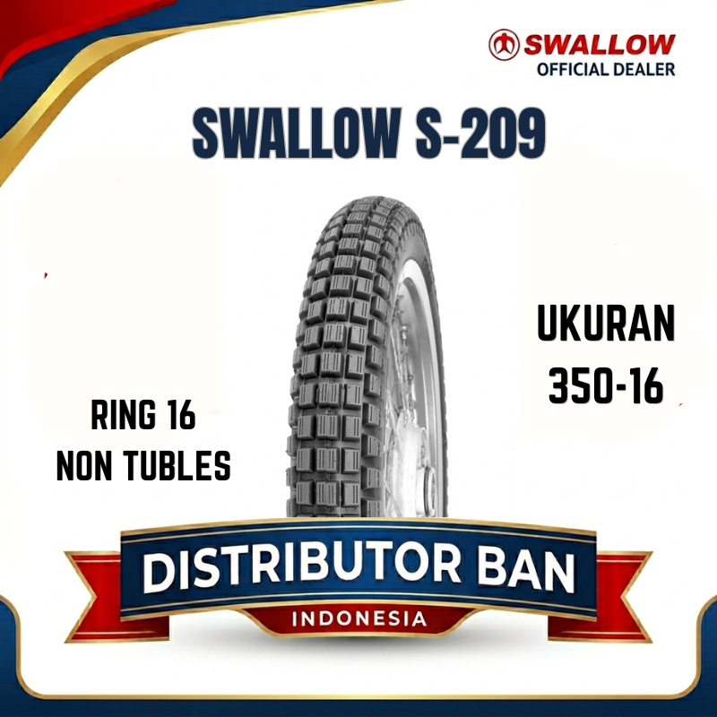 BAN MOTOR SWALLOW S-209 TRAIL UKURAN | 350 | 350-16| RING 16