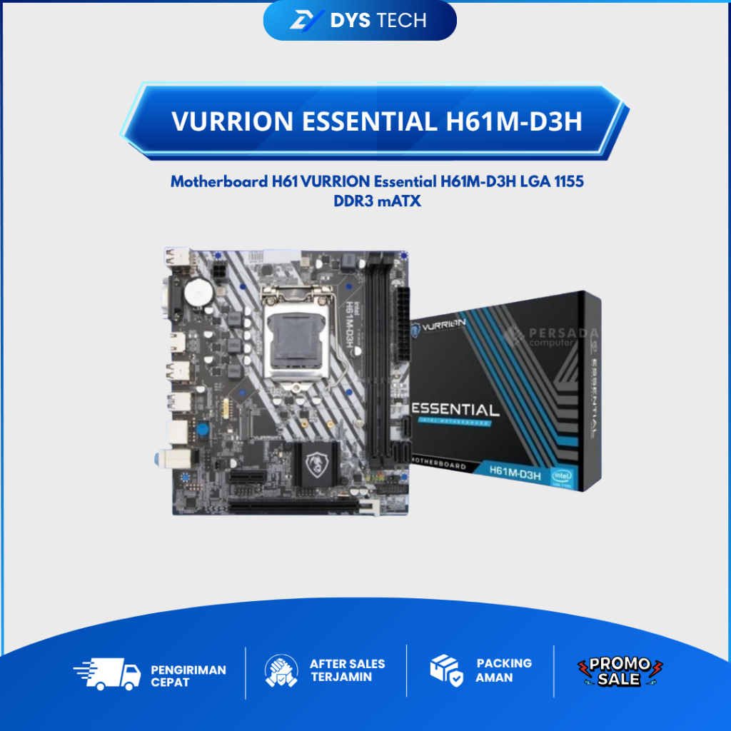 MOTHERBOARD VURRION ESSENTIAL H61M-D3H LGA 1155 VURRION H61